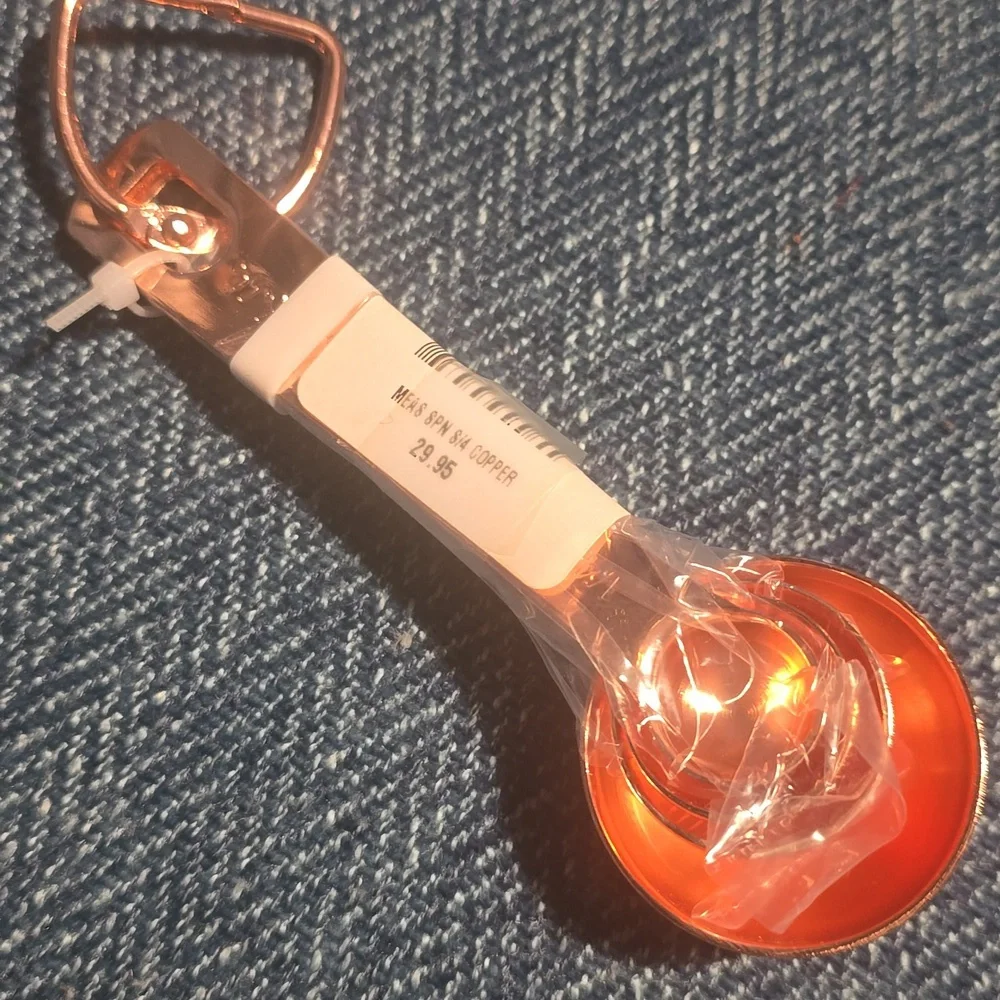 ❤️BUY 5 GET 3 FREE Sur La Table Copper Measuring Spoons, Set of 4